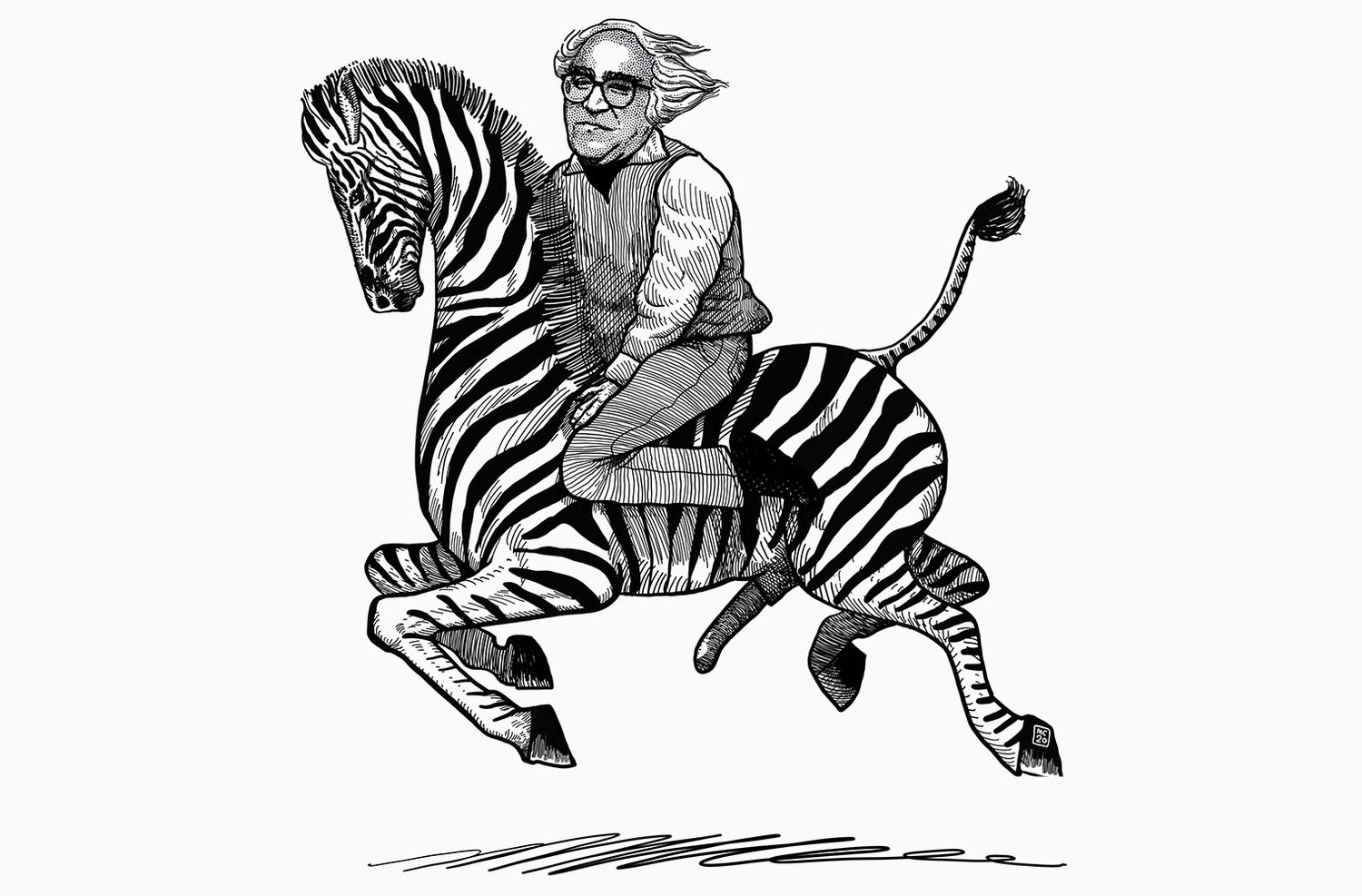 Monsi cabalgó la Cebra